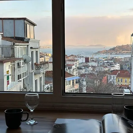 White Near To Istiklal Street With Sea View